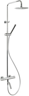 Boss & Wessing BWS Round Thermostatische Bad/Douche Combinatie Opbouwset Chroom