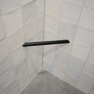 Boss & Wessing BWS Scheersteun de Voetsteun Voor in de Douche Mat Zwart