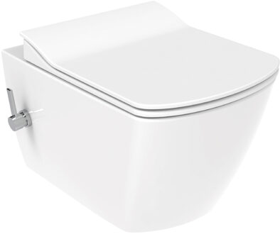 Boss & Wessing BWS Wandcloset Elegant met Bidetkraan Koud 51x37x35 cm Glanzend Wit (Excl. Zitting)