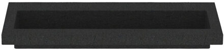 Boss & Wessing BWS Wastafel Hardsteen 100x46x5 cm 0 Kraangaten Mat Zwart