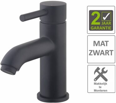 Boss & Wessing BWS Wastafelmengkraan Codos Laag Model Mat Zwart