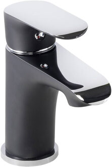 Boss & Wessing BWS Wastafelmengkraan Marta Eenhendel Laag Zwart chroom 15cm