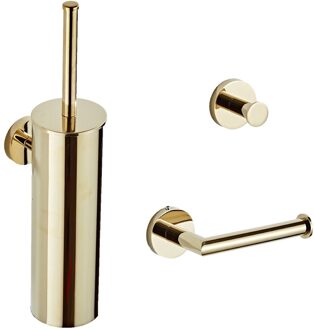 Boss & Wessing Complete Toiletborstelset Boss & Wessing Dorado Messing Goud Aqua Splash