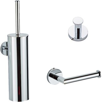 Boss & Wessing Complete Toiletborstelset Boss & Wessing Talpa Messing Chroom Aqua Splash