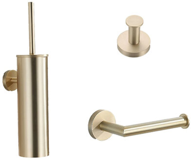 Boss & Wessing Complete Toiletborstelset BWS Brass Geborsteld Mat Goud