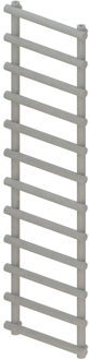 Boss & Wessing Designradiator Boss & Wessing Tubi Handdoekrek 175x50 cm Zij-Onderaansluiting Mat Grijs Boss & Wessing