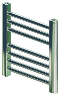 Boss & Wessing Designradiator Boss & Wessing Vertico Multirail 36x40 cm Chroom Zij-Onderaansluiting Boss & Wessing