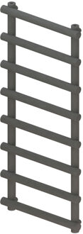 Boss & Wessing Designradiator BWS Tubi Handdoekrek 115x50 cm Zij-Onderaansluiting Mat Antraciet