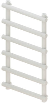 Boss & Wessing Designradiator BWS Tubi Handdoekrek 85x50 cm Mat Wit Zij-Onderaansluiting