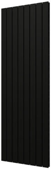 Boss & Wessing Designradiator Plieger Cavallino Retto Dubbel 1549 Watt Middenaansluiting 180x60,2 cm Mat Zwart