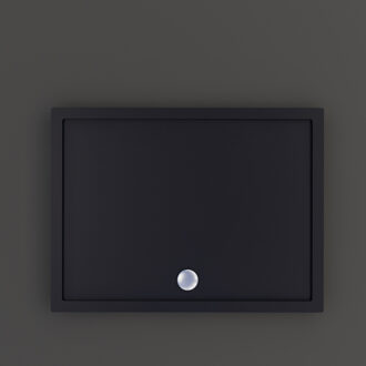 Boss & Wessing Douchebak BWS Dana Rechthoek Cast Marble 140x80 cm Zelfdragend Mat Zwart Boss & Wessing