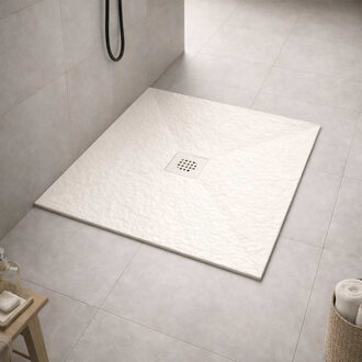 Boss & Wessing Douchebak BWS Stonelle Antislip Composiet 90x90x3 cm Inkortbaar Beige