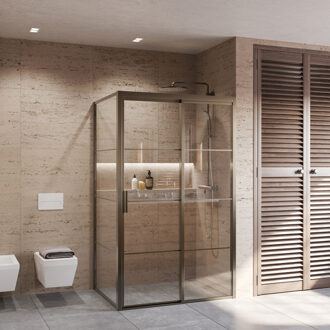 Boss & Wessing Douchecabine BWS Frame Wand + Deur Gunmetal (alle maten)