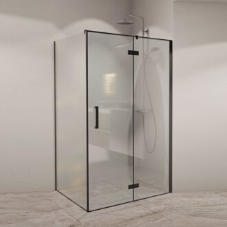 Boss & Wessing Douchecabine BWS PC NIZ 120x90 cm 8mm Veiligheidsglas NANO Coating Mat Zwart