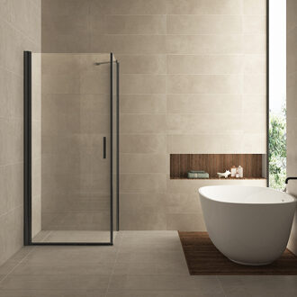 Boss & Wessing Douchecabine BWS Uni Klapdeur Vierkant 90x90x200 cm 8 mm NANO coating Mat Zwart