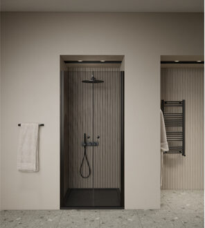 Boss & Wessing Douchedeur | 2 Pendeldeuren | Marip | 6 mm | 120x190 cm | Mat Zwart Boss & Wessing