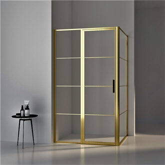 Boss & Wessing Douchedeur Voor Cabine BWS Frame 90 cm Messing Geborsteld Boss & Wessing