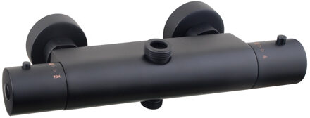 Boss & Wessing Douchekraan BWS Thermostatisch tbv Douche Opbouwset Mat Zwart