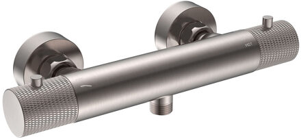 Boss & Wessing Douchemengkraan Thermostatisch BWS Ridged Geborsteld Staal