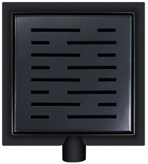 Boss & Wessing Doucheput BWS Pozo met Zijuitlaat en Flens 15 cm Mat Zwart