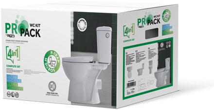 Boss & Wessing Duoblok Toilet BWS Amora Randloos Met Zitting Softclose Glans wit (PK / Vloeruitlaat)