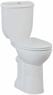 Boss & Wessing Duoblok Toiletpot Staand Verhoogd +8 cm Wit Compleet (PK)