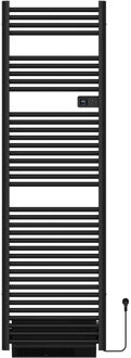 Boss & Wessing Elektrische Handdoekradiator BWS Dusk 184x54x13.3 cm 2000W Met Blower en Digitale Programmeerbare Thermostaat Mat Zwart