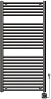 Boss & Wessing Elektrische Radiator BWS Lara 118.5x60 Cm Smart Wifi Gunmetal