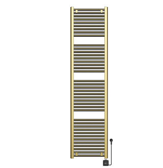Boss & Wessing Elektrische Radiator BWS Lara 181.7x45 Cm Smart Wifi Geborsteld Messing PVD