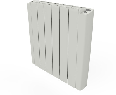 Boss & Wessing Elektrische Radiator BWS Mash 58x108 cm 2000W Muurbevestiging Met Stekker en Afstandsbediening Wit