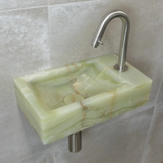 Boss & Wessing Fontein BWS Onyx Kraangat Rechts Groen 39x22x10 Cm