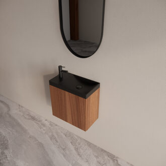 Boss & Wessing Fontein set BWS Riga Walnoot Met Piccolo Fontein Zwart Bruin