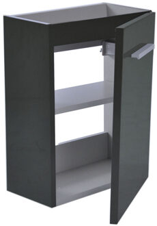 Boss & Wessing Fonteinkast BWS Vitra 40x21 cm Hoogglans Grijs (fontein optioneel)