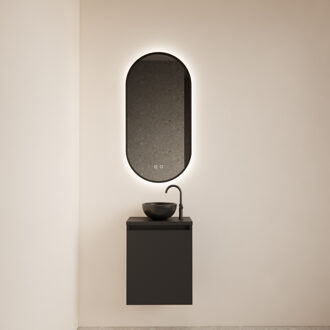 Boss & Wessing Fonteinmeubel Meadow 40x50 cm Mat Zwart Incl. Topplaat - Fonteinmeubel Meadow 40x50 cm Mat Zwart Incl. Topplaat