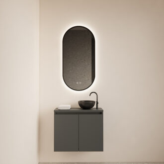 Boss & Wessing Fonteinmeubel Meadow 60x50 cm Graphite Grijs Incl. Topplaat - Fonteinmeubel Meadow 60x50 cm Graphite Grijs Incl. Topplaat