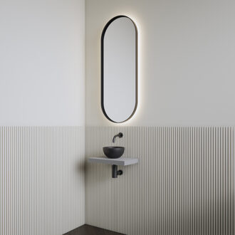 Boss & Wessing Fonteinset | BWS Leto | Planchet Agaat Grijs | Waskom Mat Zwart