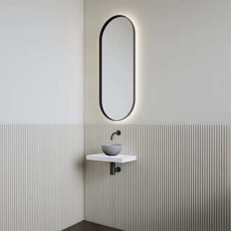 Boss & Wessing Fonteinset | BWS Leto | Planchet Kristal Wit | Waskom Mat Grijs