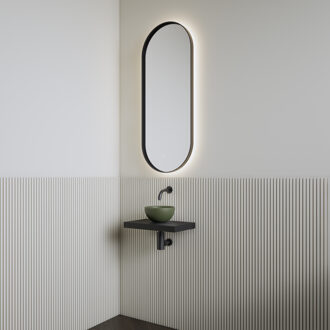 Boss & Wessing Fonteinset | BWS Leto | Planchet Mat Zwart | Waskom Mat Olijf Groen