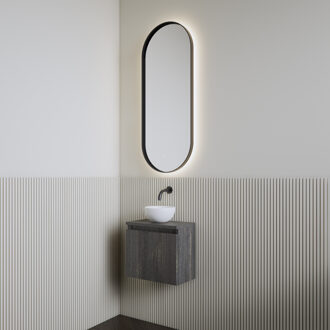 Boss & Wessing Fonteinset | BWS Leto | Zwart Eiken | Waskom Mat Wit