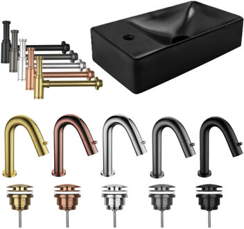 Boss & Wessing Fonteinset BWS Mini Links Mat Zwart (Mix & Match)