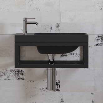 Boss & Wessing Fonteinset BWS Paris 40x22 cm met Mat Zwart Fontein Mat Zwart