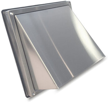 Boss & Wessing Gevelkap BWS Ventilatie Aansluitmaat Ø 150 mm Met Klep RVS Boss & Wessing