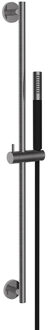 Boss & Wessing Glijstangset BWS Moran Met Staafhanddouche 1 Stand 150 cm Gunmetal/Mat Zwart
