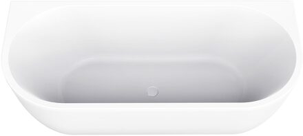 Boss & Wessing Half Vrijstaand ligbad BWS Jordan 180x80 cm Wit Waste Wit Boss & Wessing