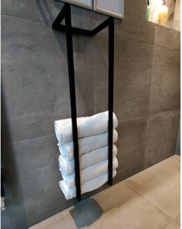 Boss & Wessing Handdoekenrek BWS Industrieel 95x25x20 cm Mat Zwart