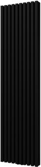 Boss & Wessing Handdoekradiator Aquasplash Siela Dubbel 180 x 46,2 cm Mat Zwart Aquasplash