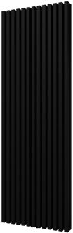 Boss & Wessing Handdoekradiator Aquasplash Siela Dubbel 180 x 60,6 cm Mat Zwart Aquasplash