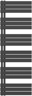 Boss & Wessing Handdoekradiator BWS Boss Links aansluiting 1021W 180x60 cm Mat Zwart