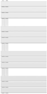 Boss & Wessing Handdoekradiator BWS Boss Links aansluiting 681W 120x60 cm Wit