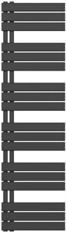 Boss & Wessing Handdoekradiator BWS Boss Links aansluiting 890W 180x50 cm Mat Zwart